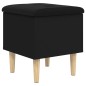 vidaXL Banco con almacenaje madera de ingeniería negro 42x42x46 cm vidaXL Banco con almacenaje madera de ingeniería negro 42x42x46 cm