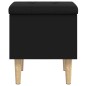 vidaXL Banco con almacenaje madera de ingeniería negro 42x42x46 cm vidaXL Banco con almacenaje madera de ingeniería negro 42x42x46 cm