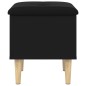 vidaXL Banco con almacenaje madera de ingeniería negro 42x42x46 cm vidaXL Banco con almacenaje madera de ingeniería negro 42x42x46 cm