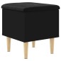 vidaXL Banco con almacenaje madera de ingeniería negro 42x42x46 cm vidaXL Banco con almacenaje madera de ingeniería negro 42x42x46 cm