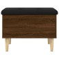 vidaXL Banco con almacenaje madera ingeniería roble marrón 62x42x46 cm vidaXL Banco con almacenaje madera ingeniería roble marrón 62x42x46 cm