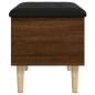 vidaXL Banco con almacenaje madera ingeniería roble marrón 62x42x46 cm vidaXL Banco con almacenaje madera ingeniería roble marrón 62x42x46 cm