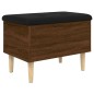 vidaXL Banco con almacenaje madera ingeniería roble marrón 62x42x46 cm vidaXL Banco con almacenaje madera ingeniería roble marrón 62x42x46 cm