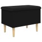 vidaXL Banco con almacenaje madera de ingeniería negro 62x42x46 cm