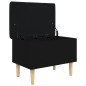 vidaXL Banco con almacenaje madera de ingeniería negro 62x42x46 cm