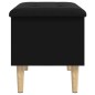 vidaXL Banco con almacenaje madera de ingeniería negro 62x42x46 cm