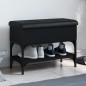 vidaXL Banco zapatero madera de ingeniería negro 62x32x45 cm vidaXL Banco zapatero madera de ingeniería negro 62x32x45 cm