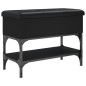 vidaXL Banco zapatero madera de ingeniería negro 62x32x45 cm vidaXL Banco zapatero madera de ingeniería negro 62x32x45 cm