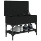 vidaXL Banco zapatero madera de ingeniería negro 62x32x45 cm vidaXL Banco zapatero madera de ingeniería negro 62x32x45 cm