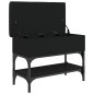 vidaXL Banco zapatero madera de ingeniería negro 62x32x45 cm vidaXL Banco zapatero madera de ingeniería negro 62x32x45 cm