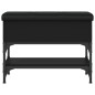 vidaXL Banco zapatero madera de ingeniería negro 62x32x45 cm vidaXL Banco zapatero madera de ingeniería negro 62x32x45 cm