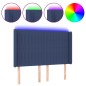 vidaXL Cabecero con LED de tela azul 147x16x118/128 cm vidaXL Cabecero con LED de tela azul 147x16x118/128 cm