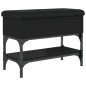 vidaXL Banco zapatero madera de ingeniería negro 62x32x45 cm vidaXL Banco zapatero madera de ingeniería negro 62x32x45 cm