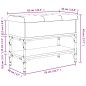 vidaXL Banco zapatero madera de ingeniería negro 62x32x45 cm vidaXL Banco zapatero madera de ingeniería negro 62x32x45 cm