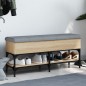vidaXL Banco zapatero madera de ingeniería roble Sonoma 102x32x45 cm vidaXL Banco zapatero madera de ingeniería roble Sonoma 102x32x45 cm