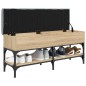 vidaXL Banco zapatero madera de ingeniería roble Sonoma 102x32x45 cm vidaXL Banco zapatero madera de ingeniería roble Sonoma 102x32x45 cm