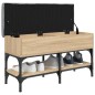 vidaXL Banco zapatero madera de ingeniería roble Sonoma 82x32x45 cm vidaXL Banco zapatero madera de ingeniería roble Sonoma 82x32x45 cm