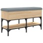 vidaXL Banco zapatero madera de ingeniería roble Sonoma 82x32x45 cm vidaXL Banco zapatero madera de ingeniería roble Sonoma 82x32x45 cm