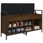 vidaXL Banco zapatero madera ingeniería marrón roble 105,5x32x57,5 cm vidaXL Banco zapatero madera ingeniería marrón roble 105,5x32x57,5 cm