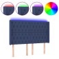 vidaXL Cabecero con LED de tela azul 147x16x118/128 cm vidaXL Cabecero con LED de tela azul 147x16x118/128 cm