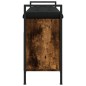 vidaXL Banco zapatero madera ingeniería roble ahumado 85,5x32x57,5 cm vidaXL Banco zapatero madera ingeniería roble ahumado 85,5x32x57,5 cm