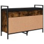 vidaXL Banco zapatero madera ingeniería roble ahumado 85,5x32x57,5 cm vidaXL Banco zapatero madera ingeniería roble ahumado 85,5x32x57,5 cm