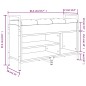 vidaXL Banco zapatero madera ingeniería roble ahumado 85,5x32x57,5 cm vidaXL Banco zapatero madera ingeniería roble ahumado 85,5x32x57,5 cm