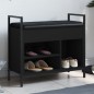 vidaXL Banco zapatero madera de ingeniería negro 65,5x32x57,5 cm vidaXL Banco zapatero madera de ingeniería negro 65,5x32x57,5 cm
