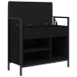 vidaXL Banco zapatero madera de ingeniería negro 65,5x32x57,5 cm vidaXL Banco zapatero madera de ingeniería negro 65,5x32x57,5 cm