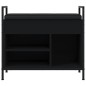vidaXL Banco zapatero madera de ingeniería negro 65,5x32x57,5 cm vidaXL Banco zapatero madera de ingeniería negro 65,5x32x57,5 cm