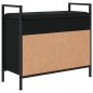 vidaXL Banco zapatero madera de ingeniería negro 65,5x32x57,5 cm vidaXL Banco zapatero madera de ingeniería negro 65,5x32x57,5 cm