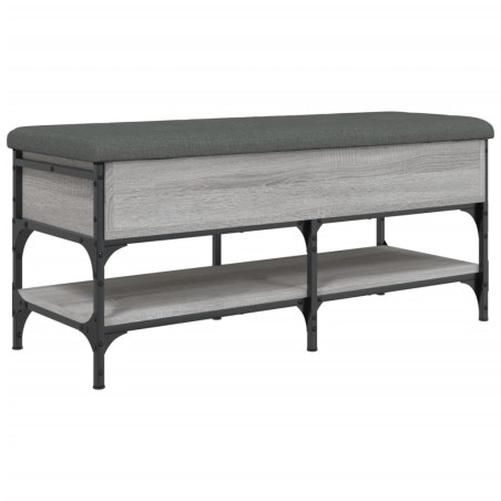vidaXL Banco zapatero madera de ingeniería gris Sonoma 102x42x45 cm