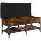 vidaXL Banco zapatero madera de ingeniería roble ahumado 102x42x45 cm vidaXL Banco zapatero madera de ingeniería roble ahumado 102x42x45 cm