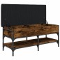 vidaXL Banco zapatero madera de ingeniería roble ahumado 102x42x45 cm vidaXL Banco zapatero madera de ingeniería roble ahumado 102x42x45 cm