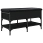 vidaXL Banco zapatero madera de ingeniería negro 82x42x45 cm vidaXL Banco zapatero madera de ingeniería negro 82x42x45 cm