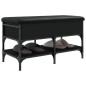 vidaXL Banco zapatero madera de ingeniería negro 82x42x45 cm vidaXL Banco zapatero madera de ingeniería negro 82x42x45 cm