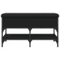 vidaXL Banco zapatero madera de ingeniería negro 82x42x45 cm vidaXL Banco zapatero madera de ingeniería negro 82x42x45 cm
