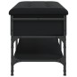 vidaXL Banco zapatero madera de ingeniería negro 82x42x45 cm vidaXL Banco zapatero madera de ingeniería negro 82x42x45 cm
