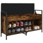 vidaXL Banco zapatero madera ingeniería roble ahumado 105,5x32x57,5 cm vidaXL Banco zapatero madera ingeniería roble ahumado 105,5x32x57,5 cm