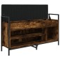 vidaXL Banco zapatero madera ingeniería roble ahumado 105,5x32x57,5 cm vidaXL Banco zapatero madera ingeniería roble ahumado 105,5x32x57,5 cm