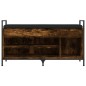 vidaXL Banco zapatero madera ingeniería roble ahumado 105,5x32x57,5 cm vidaXL Banco zapatero madera ingeniería roble ahumado 105,5x32x57,5 cm