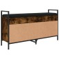 vidaXL Banco zapatero madera ingeniería roble ahumado 105,5x32x57,5 cm vidaXL Banco zapatero madera ingeniería roble ahumado 105,5x32x57,5 cm