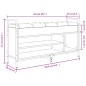 vidaXL Banco zapatero madera ingeniería roble ahumado 105,5x32x57,5 cm vidaXL Banco zapatero madera ingeniería roble ahumado 105,5x32x57,5 cm