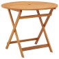 vidaXL Mesa jardín plegable madera maciza de eucalipto Ø90x75 cm vidaXL Mesa jardín plegable madera maciza de eucalipto Ø90x75 cm