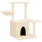 vidaXL Rascador para gatos con postes de sisal color crema 83 cm vidaXL Rascador para gatos con postes de sisal color crema 83 cm