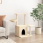 vidaXL Rascador para gatos con postes de sisal color crema 83 cm vidaXL Rascador para gatos con postes de sisal color crema 83 cm