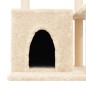 vidaXL Rascador para gatos con postes de sisal color crema 83 cm vidaXL Rascador para gatos con postes de sisal color crema 83 cm