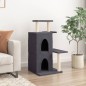 vidaXL Rascador para gatos con postes de sisal gris oscuro 97 cm