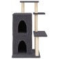 vidaXL Rascador para gatos con postes de sisal gris oscuro 97 cm