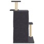 vidaXL Rascador para gatos con postes de sisal gris oscuro 97 cm